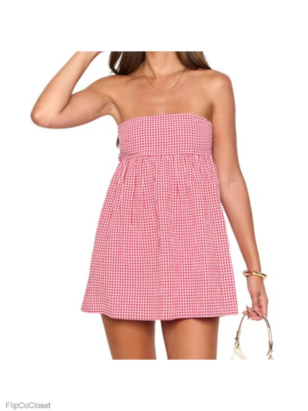 Strapless Bandeau Tube Mini Dress with Pockets Off Shoulder Sleeveless Summer